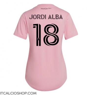 Inter Miami Jordi Alba #18 Prima Maglia Femmina 2023-24 Manica Corta
